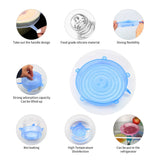 6 Silikon-Stretchdeckel