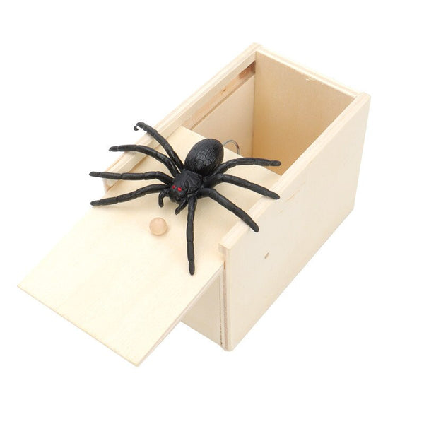 Überraschungsbox mit Spinne